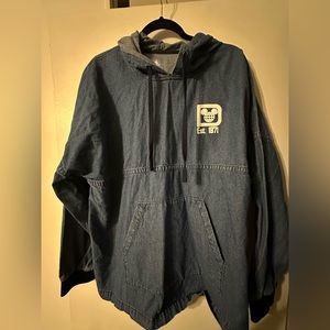 Walt Disney World Size Large Spirit Jersey Style Denim Hoodie